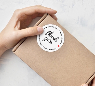 Round Stickers 'Thank You'
