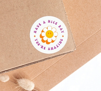 Round Stickers 'Have a nice day'