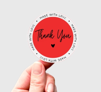 Round Stickers 'Thank you'